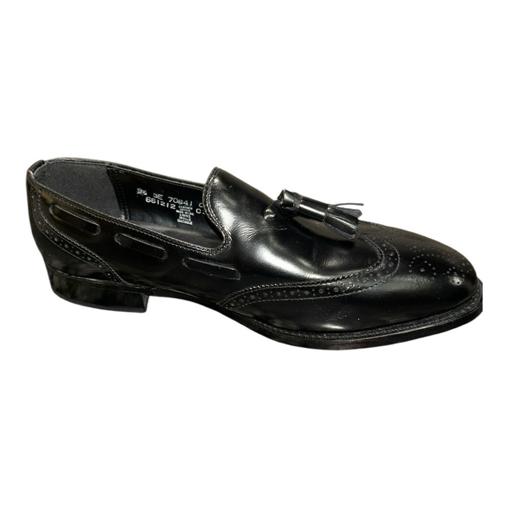 Nunn Bush Leather Black Men's Dress Shoes Vintage Kiltie Tassel Loafers Size 9.5 - Picture 16 of 16
